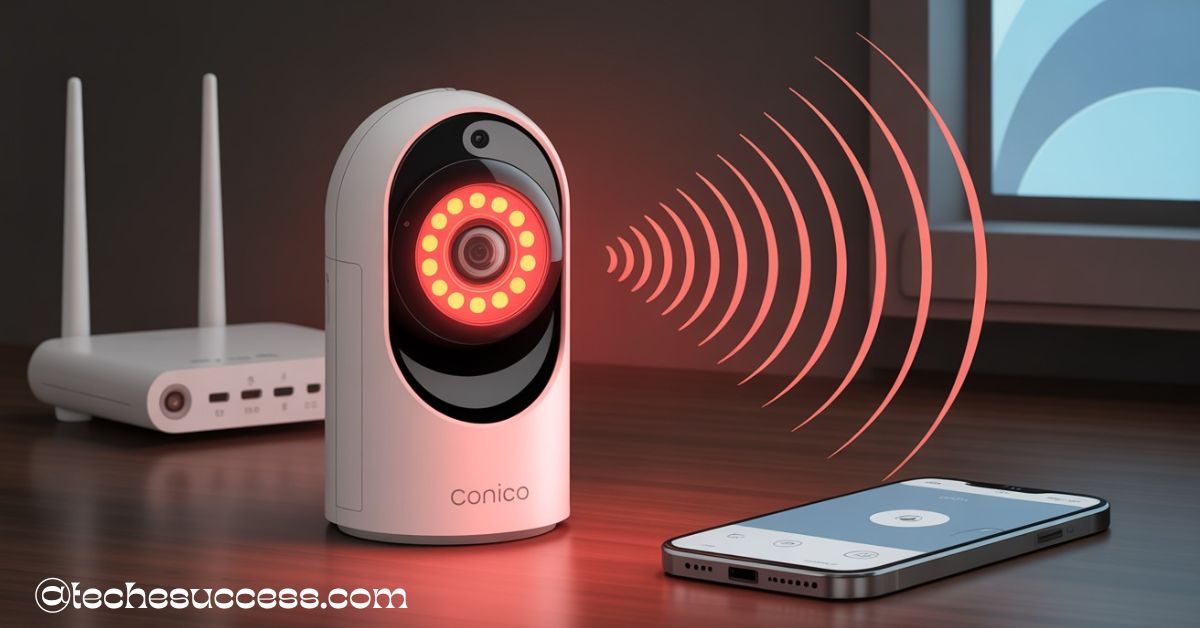 conico camera red light and beeping