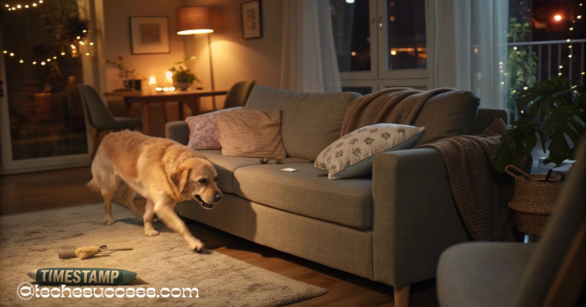pet camera captures dog misbehaving