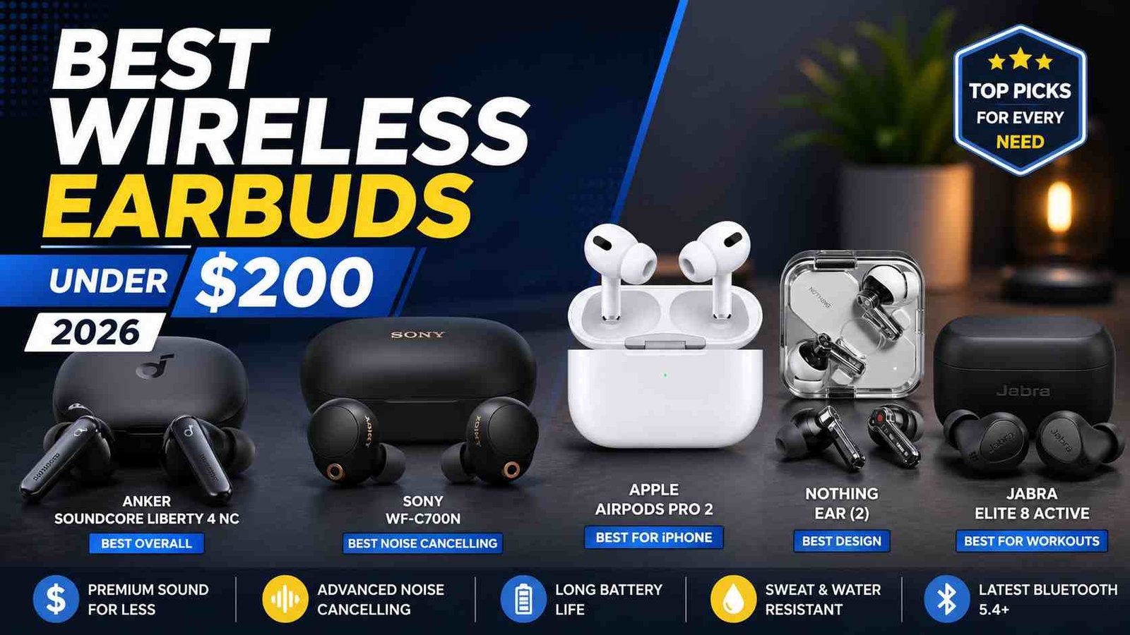 Best Wireless Earbuds Under 200 Dollars 2026